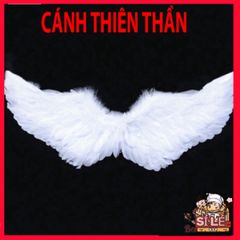 Bộ Cánh Thiên Thần Trắng Đáng Yêu - Trang Phục Hóa Trang Halloween Cho Bé với Lông Vũ và Gậy Ma Thuật - Quà Tặng Xinh Xắn