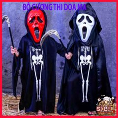 Bộ Đồ Hóa Trang Halloween Xương Người và Mặt Nạ Đầu Lâu Ma Quái - Trang Phục Dành Cho Tiệc Hóa Trang, Ngày Halloween