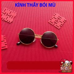 Kính Thầy Tướng Đen Nobita D182 - Kính Mắt Tròn Thời Trang Độc Đáo Cho Nam Nữ, Bảo Vệ UV, Phong Cách Sành Điệu