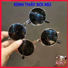 Kính Râm Gojo Satoru Mẫu Tròn Phong Cách Nam Nữ - Thần Thái Thầy Bói Mù Nobita Chất Lượng Cao, Bảo Vệ UV400