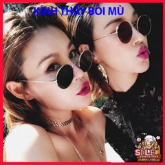 Kính Râm Gojo Satoru Mẫu Tròn Phong Cách Nam Nữ - Thần Thái Thầy Bói Mù Nobita Chất Lượng Cao, Bảo Vệ UV400