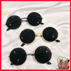 Kính Mát Tròn Nobita MSP39314 - Phong Cách Thầy Tưới Đen, Kính Râm Unisex Thời Trang Cho Mùa Hè Nổi Bật!