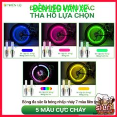 Set 2 Đèn LED Van Bánh Xe Ô Tô Xe Máy Đạp Thông Minh Từ Thiên Lộ - Chiếu Sáng Đẹp Mắt, Nhiều Màu Sắc Tùy Chọn, Dễ Dàng Lắp Đặt
