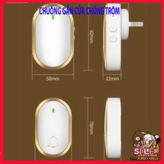 Chuông Cửa Không Dây Thông Minh - Chống Thấm Nước, Phạm Vi 300m, Âm Thanh Tùy Chọn, Tiện Ích Bảo Vệ Gia Đình