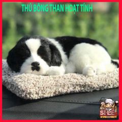 Phụ Kiện Trang Trí Xe Hơi Hình Chú Chó Dễ Thương - Gấu Bông Than Tre Hoạt Tính - Đồ Chơi Giáo Dục Cho Trẻ Em