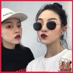 Kính Mát Retro Ulzzang TIN HIN HOT TREND - Kính Chụp Hình Vintage Phong Cách Nobita, Phụ Kiện Thời Trang Đi Biển  cho Nữ