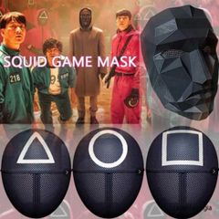 Mặt Nạ Lính Gác Trò Chơi Con Mực - Squid Game Cosplay Độc Đáo, Phụ Kiện Halloween Hot cho Trẻ Em và Người Lớn