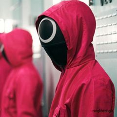 Mặt Nạ Lính Gác Trò Chơi Con Mực - Squid Game Cosplay Độc Đáo, Phụ Kiện Halloween Hot cho Trẻ Em và Người Lớn