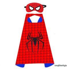 Áo Choàng Siêu Nhân Kèm Mặt Nạ - Trang Phục Hóa Trang Trẻ Em, Siêu Anh Hùng Người Nhện, Iron Man, Hulk, Captain America, Thor