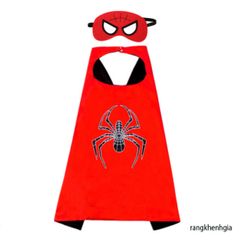 Áo Choàng Siêu Nhân Kèm Mặt Nạ - Trang Phục Hóa Trang Trẻ Em, Siêu Anh Hùng Người Nhện, Iron Man, Hulk, Captain America, Thor