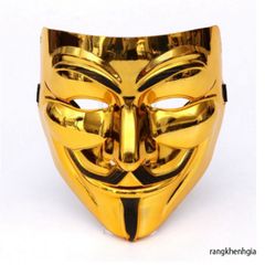 Mặt Nạ Hacker Anonymous Siêu Ngầu - Phụ Kiện Hóa Trang Cosplay Độc Đáo (Vàng, Bạc, Đen, Trắng) cho Tiệc Tùng và Sự Kiện