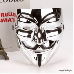 Mặt Nạ Hacker Anonymous Siêu Ngầu - Phụ Kiện Hóa Trang Cosplay Độc Đáo (Vàng, Bạc, Đen, Trắng) cho Tiệc Tùng và Sự Kiện