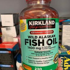 Dầu Cá Alaska Kirkland Signature Wild Alaskan Fish Oil 1400mg 230 Viên - Hỗ Trợ Tim Mạch, Omega-3, Vitamin A và D