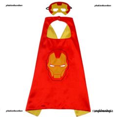 Bộ Áo Choàng và Mặt Nạ Người Sói Superman Hồng - Trang Phục Hóa Trang Siêu Anh Hùng cho Bé Trai và Bé Gái, Thích Hợp Tiệc Sinh Nhật