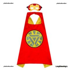 Bộ Áo Choàng và Mặt Nạ Người Sói Superman Hồng - Trang Phục Hóa Trang Siêu Anh Hùng cho Bé Trai và Bé Gái, Thích Hợp Tiệc Sinh Nhật