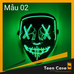 Mặt Nạ Hóa Trang LED Phát Sáng Đa Màu Hacker - Halloween & Trung Thu 2024, An Toàn, Thích Hợp Mọi Lứa Tuổi - Teencase