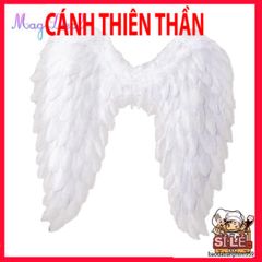 Cánh Thiên Thần Lông Vũ Trắng Dễ Thương - Phụ Kiện Hóa Trang Halloween 3D Cho Trẻ Em và Người Lớn, Quà Tặng Ý Nghĩa