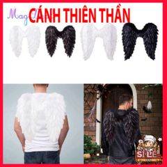Cánh Thiên Thần Lông Vũ Trắng Dễ Thương - Phụ Kiện Hóa Trang Halloween 3D Cho Trẻ Em và Người Lớn, Quà Tặng Ý Nghĩa
