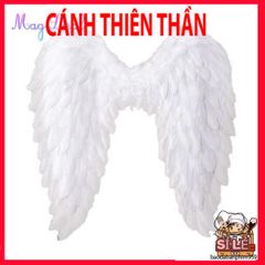 Cánh Thiên Thần Lông Vũ Trắng Dễ Thương - Phụ Kiện Hóa Trang Halloween 3D Cho Trẻ Em và Người Lớn, Quà Tặng Ý Nghĩa