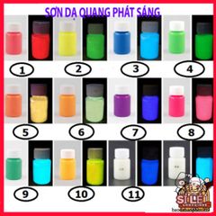 Sơn Dạ Quang 9 Màu Phát Sáng Rực Rỡ 22ml - Sáng Tạo Nghệ Thuật Đêm, An Toàn Cho Da, Dễ Dàng Rửa Sạch, Tạo Bối Cảnh Huyền Ảo