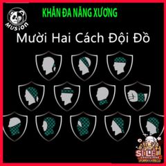 Khẩu Trang Musion Họa Tiết Xương - Chống Tia UV, Thoáng Khí, Đeo Được 12 Phong Cách, Phụ Kiện Thời Trang Đa Năng Cho Mọi Dịp
