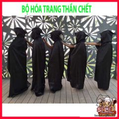 Bộ Trang Phục Thần Chết Halloween - Y Phục Hóa Trang Nam Nữ, Đẳng Cấp với Mặt Nạ và Găng Tay - Thời Trang Ma Quái ấn Tượng
