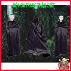 Bộ Trang Phục Thần Chết Halloween - Y Phục Hóa Trang Nam Nữ, Đẳng Cấp với Mặt Nạ và Găng Tay - Thời Trang Ma Quái ấn Tượng