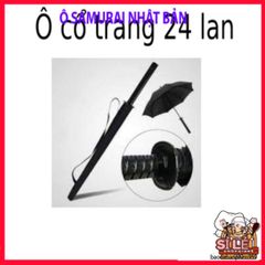 Ô Dù Samurai 24 Làn Đen Mờ - Phong Cách Cổ Trang Nhật Bản, Chống Nắng Mưa, Phụ Kiện Thời Trang Thể Hiện Cá Tính