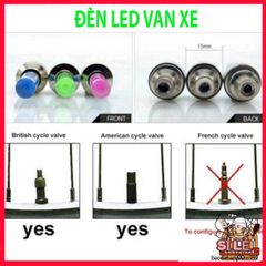 Bộ 2 Đèn LED Gắn Nắp Van Bánh Xe Đạp Thể Thao - Phát Sáng An Toàn Ban Đêm cho Xe Đạp và Ô Tô