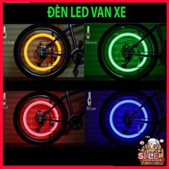 Bộ 2 Đèn LED Gắn Van Bánh Xe Đạp, Xe Máy, Ô Tô - Phát Sáng Nắp Van Xe Độc Đáo, Màu Sắc Tùy Chọn Cho Phương Tiện của Bạn