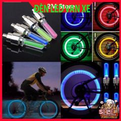 Bộ 2 Đèn LED Gắn Van Bánh Xe Đạp, Xe Máy, Ô Tô - Phát Sáng Nắp Van Xe Độc Đáo, Màu Sắc Tùy Chọn Cho Phương Tiện của Bạn