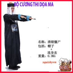 Trang Phục Halloween Xác Sống Dành Cho Người Lớn - Áo Dài Chân, Mũ & Phụ Kiện Cosplay Hóa Trang Dọa Ma