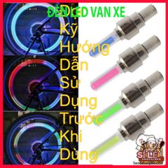 Đèn LED Gắn Van Bánh Xe Đạp và Ô Tô - Phát Sáng An Toàn Ban Đêm, Thiết Kế Độc Đáo, Nhiều Màu Sắc Thú Vị