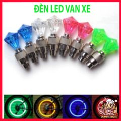 Đèn LED Hình Kim Cương Nắp Van Bánh Xe Ô Tô, Xe Máy, Xe Đạp - Chiếu Sáng Thông Minh, An Toàn Khi Di Chuyển Ban Đêm