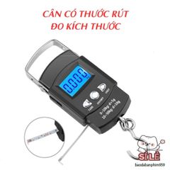Cân Điện Tử Xách Tay Mini 50kg Có Móc Treo và Thước Đo - Tiện Lợi Cho Du Lịch và Mua Sắm Hàng Hóa