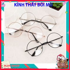 Kính Tròn Gọng Kim Loại Không Độ - Phụ Kiện Thời Trang Nữ Đen Vàng Bạc - Cá Tính, Hiện Đại, Phong Cách Trẻ Trung