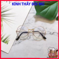 Kính Tròn Gọng Kim Loại Không Độ - Phụ Kiện Thời Trang Nữ Đen Vàng Bạc - Cá Tính, Hiện Đại, Phong Cách Trẻ Trung