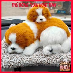 Thú Bông Chó Vàng Tai Dài Lõi Than Hoạt Tính Khử Mùi & Lọc Khí - Phụ Kiện Trang Trí Ô Tô Lành Mạnh Cho Gia Đình
