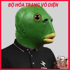 Mặt Nạ Cá Da Xanh Silicon Vui Nhộn - Phụ Kiện Cosplay Độc Đáo Cho Tiệc Hóa Trang, Halloween, Giáng Sinh