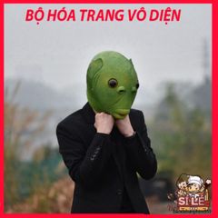 Mặt Nạ Cá Da Xanh Silicon Vui Nhộn - Phụ Kiện Cosplay Độc Đáo Cho Tiệc Hóa Trang, Halloween, Giáng Sinh
