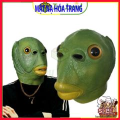 Mặt Nạ Hóa Trang Ếch Xanh & Cá Da Xanh Silicone - Độc Đáo, An Toàn Cho Tiệc Cosplay, Halloween, Giáng Sinh