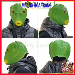 Mặt Nạ Hóa Trang Ếch Xanh & Cá Da Xanh Silicone - Độc Đáo, An Toàn Cho Tiệc Cosplay, Halloween, Giáng Sinh