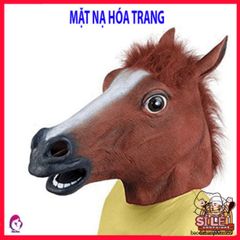 Mặt Nạ Latex Hình Ngựa Dành Cho Halloween - Phong Cách Hóa Trang Ngựa Nâu, Đen, Trắng, Độc Đáo và Thú Vị