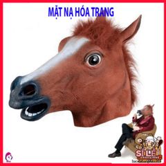 Mặt Nạ Latex Hình Ngựa Dành Cho Halloween - Phong Cách Hóa Trang Ngựa Nâu, Đen, Trắng, Độc Đáo và Thú Vị