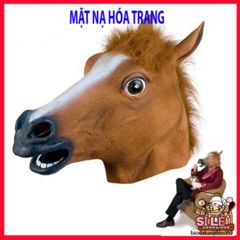 Mặt Nạ Latex Hình Ngựa Dành Cho Halloween - Phong Cách Hóa Trang Ngựa Nâu, Đen, Trắng, Độc Đáo và Thú Vị