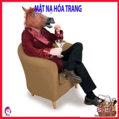 Mặt Nạ Latex Hình Ngựa Dành Cho Halloween - Phong Cách Hóa Trang Ngựa Nâu, Đen, Trắng, Độc Đáo và Thú Vị