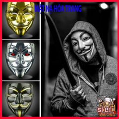 Mặt Nạ V for Vendetta cho Người Lớn - Phụ Kiện Hóa Trang Halloween, Cosplay Độc Đáo, Biểu Tượng Nổi Loạn