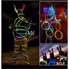 Hộp 100 Que Phát Sáng Dạ Quang Đa Màu - Lightstick Thắp Sáng Tiệc Tùng, Hoạt Động Ngoài Trời, Đầu Nối Linh Hoạt cho Trẻ Em và Gia Đình