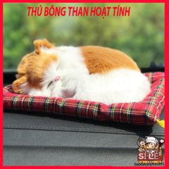 Mèo Hoa Cúc Bông Đệm Lõi Than Hoạt Tính - Khử Mùi, Lọc Không Khí Ô Tô, Phụ Kiện Dễ Thương Chó Mèo êm ái