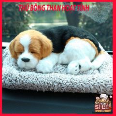 Thú Bông Hút Mùi Ô Tô Hình Chó Mèo - Đồ Trang Trí Xe Hơi Dễ Thương Với Lõi Than Hoạt Tính Khử Mùi, Lọc Không Khí 28x20cm